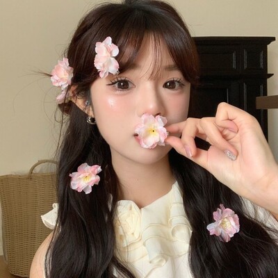 夏季甜美浪漫樱花森系发夹女