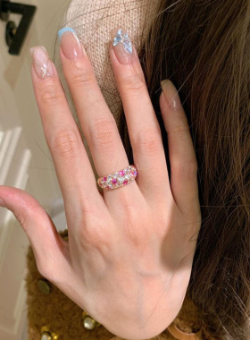 红满钻锆石玫瑰到了花期戒指