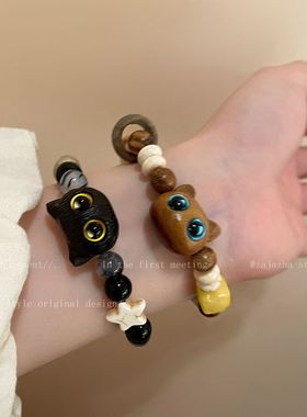 小猫咪串珠手链女生情侣款