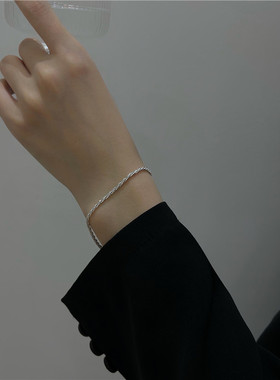 波光粼粼手链闪光精致素链简约