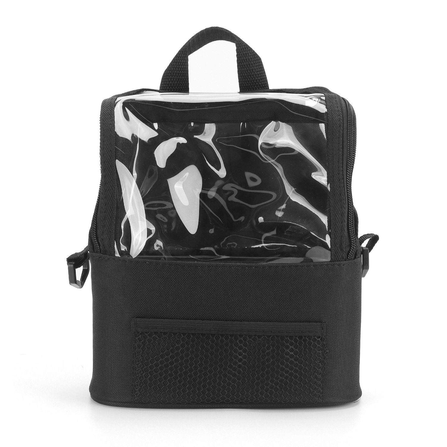 跨境美发师手套包黑色外出便携理发工具透明包吹风机电推剪斜跨包,收纳整理,化妆箱/盒,淘宝优惠券,粉丝福利购,淘宝优惠卷