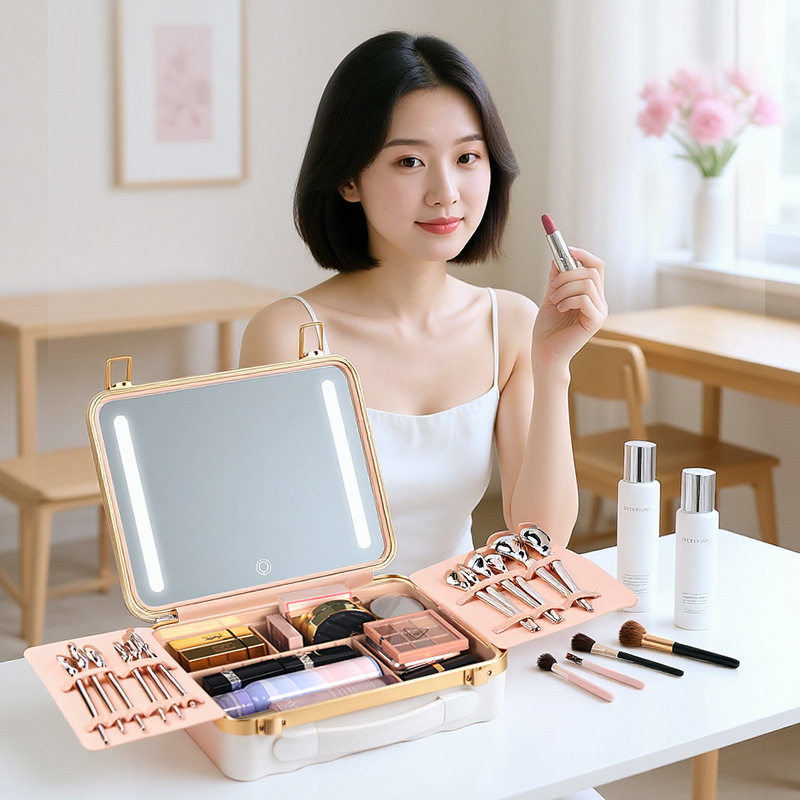 OBOX便携高颜值化妆箱纹绣美甲手提DIY箱多功能可调节隔层跟妆箱,收纳整理,化妆箱/盒,淘宝优惠券,粉丝福利购,淘宝优惠卷