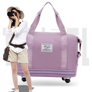 万向轮旅行包2025新款轻便行李袋收纳包待产包干湿分离健身瑜伽包