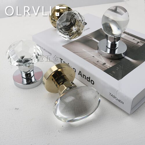 意大利金色水晶静音室内卧室门锁分体门把手木门家用通用型房门锁