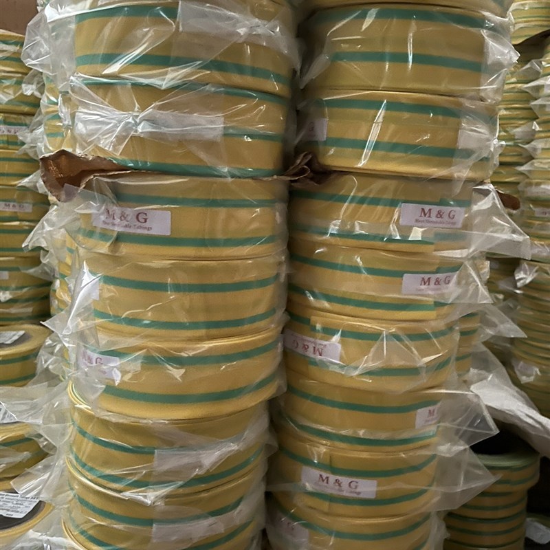 黄绿相间双色热缩管20/ 80 /100mm接地线绝缘套管 热缩套管