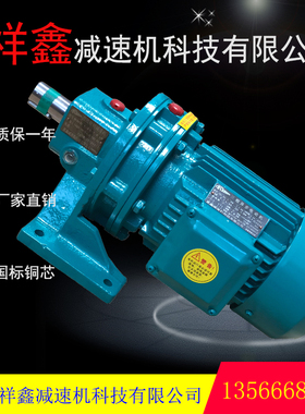 行星摆线针轮减速三相380V卧式带电机直连齿轮箱搅拌机BWXW新款