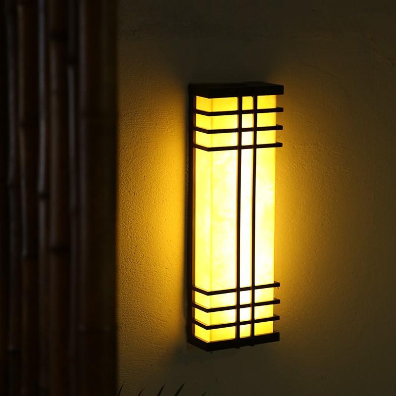 复古仿云石壁灯古铜色led外墙照明壁灯0.8米挂墙亮化灯定做