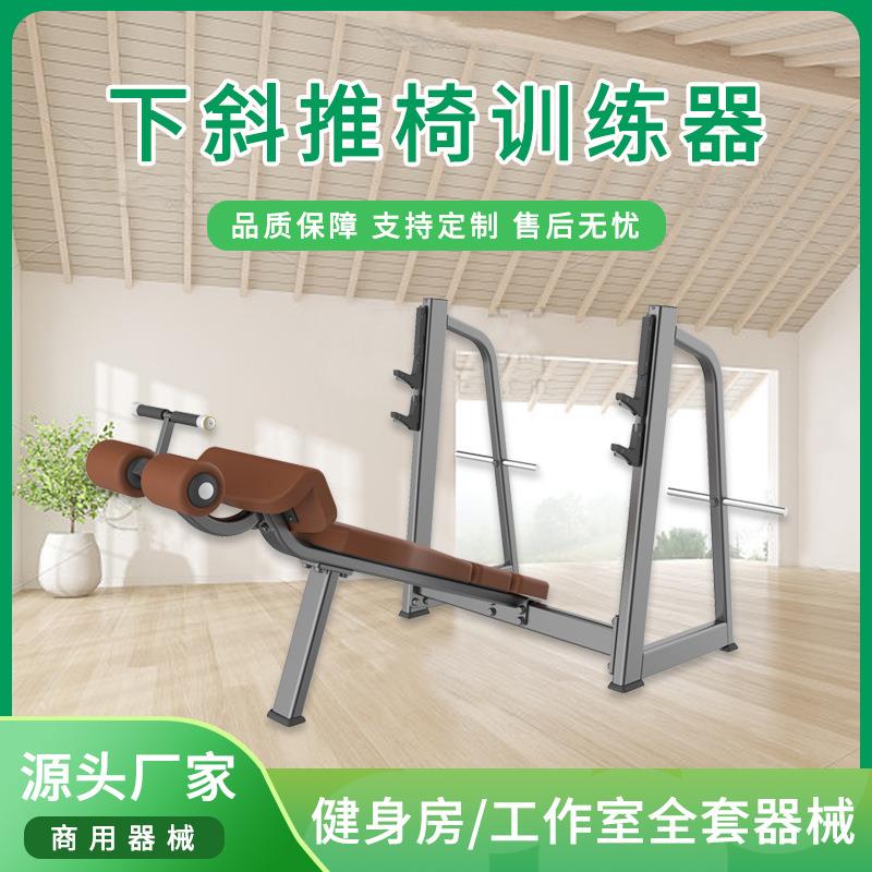厂家现货运动健身房训练器材下斜推椅豪华商用下斜卧推举架