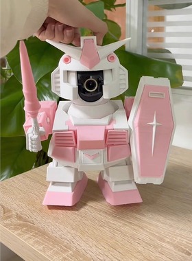 2025新款小米摄像头高达外壳3D打印机甲风家居摆件网红款