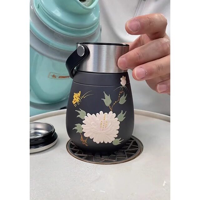紫砂杯茶具一件代发盖杯变色紫砂内胆保温杯便携送爸爸妈妈网红