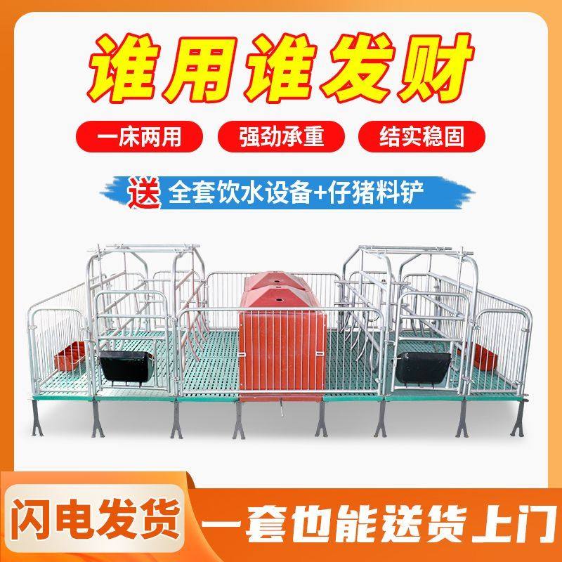 国标热镀锌加厚双体猪用产保两用一体母猪产床全套一整套猪用安装,畜牧/养殖物资,水产设备/水产用具,淘宝优惠券,粉丝福利购,淘宝优惠卷