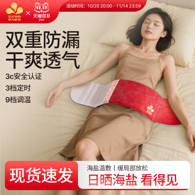 【作为科技】海盐热敷包电加热艾绒艾灸肩颈电热腰部肚子粗盐盐包