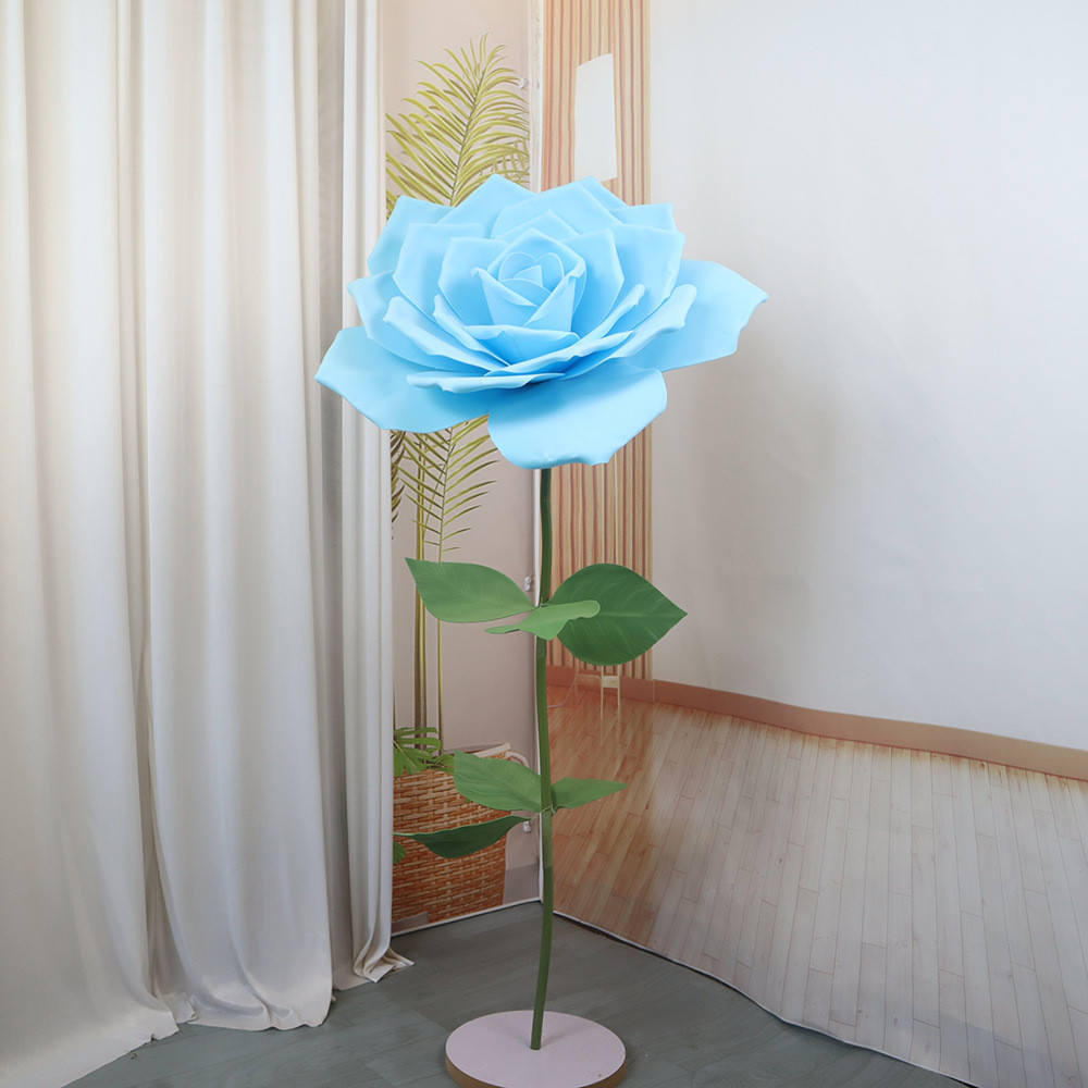 泡沫仿真玫瑰花婚庆装饰景区树木装饰网红打卡道具大型花套装批发