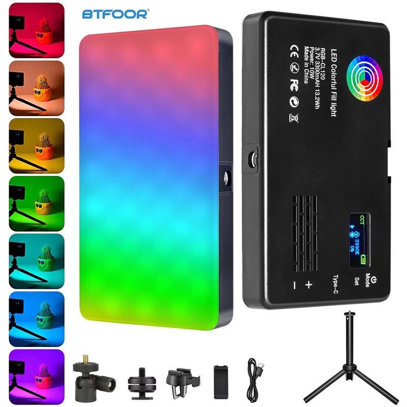 newRGB LED Video Light Photography Fill Camera Lighting Pan1