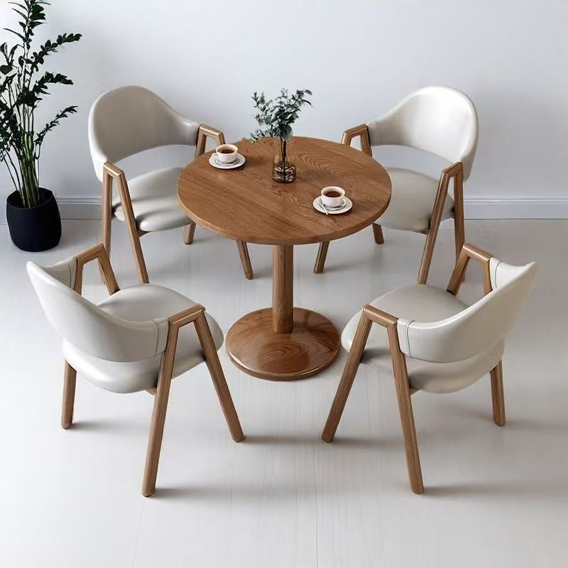简约现代阳台小圆桌休闲小户型接待洽谈桌椅组合奶茶咖啡店饭餐桌
