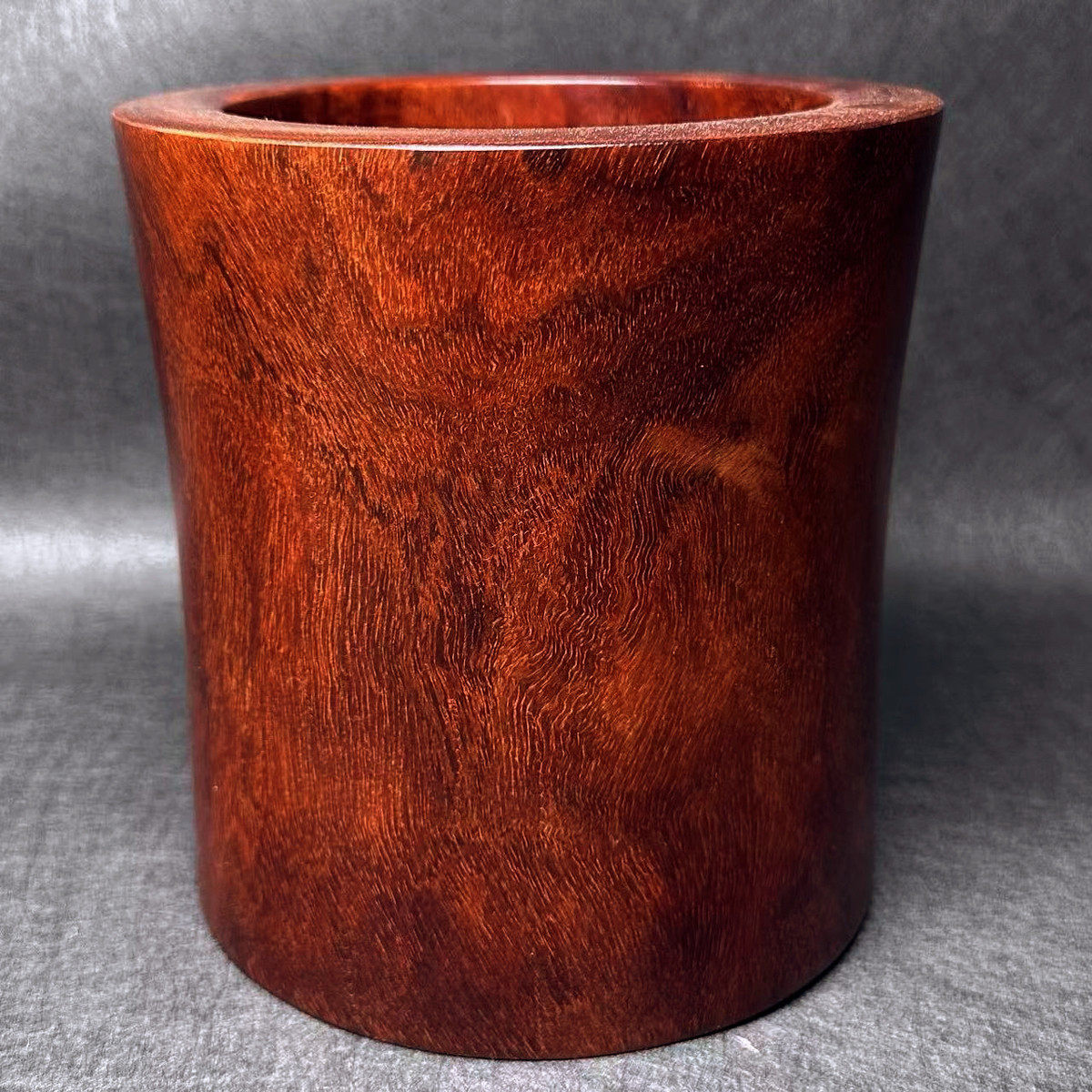 小叶紫檀笔筒原木复古毛笔筒办公桌中式文房四宝红木雕刻书房礼品