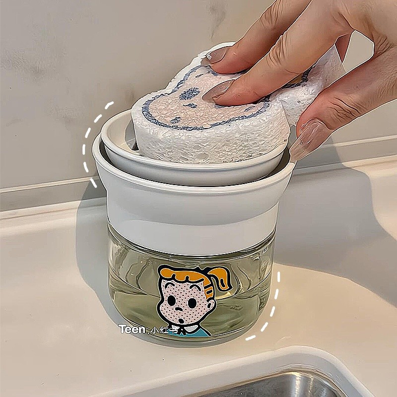 洗洁精按压器水槽皂液器洗碗神器厨房好物起泡洗手专用玻璃分装瓶