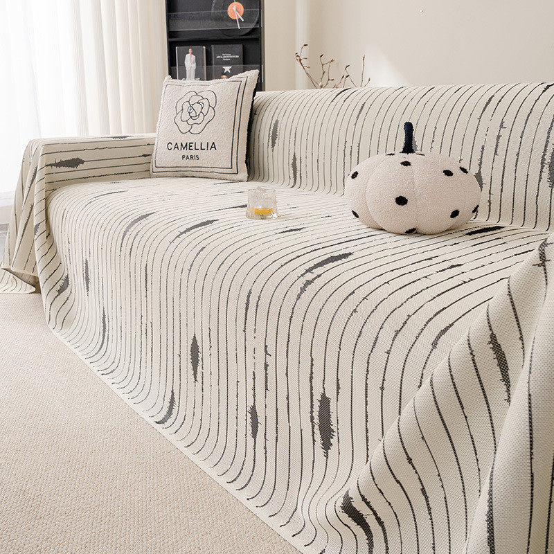 法式冰丝沙发巾坐垫套2025夏季新款清凉透气沙发巾防滑沙发盖布巾