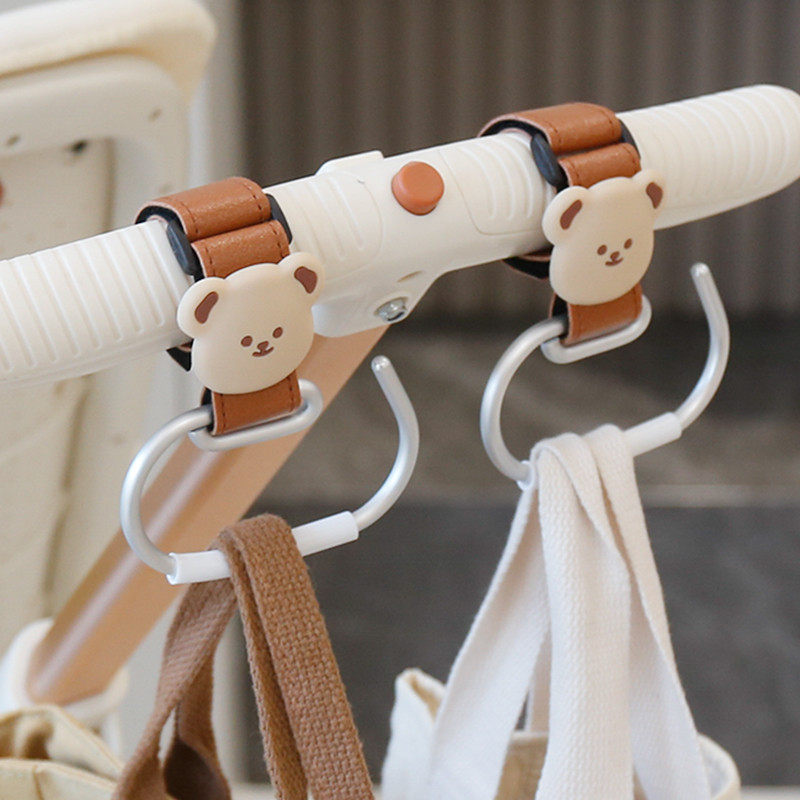 婴儿车推车挂钩强力承重可爱溜娃车金属大挂勾电动车前置挂物钩子