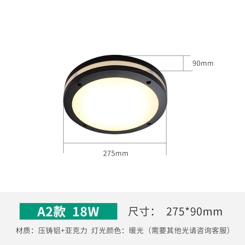 定制户外防水吸顶灯led简约走廊阳台玄关灯防潮吸顶厂家批发