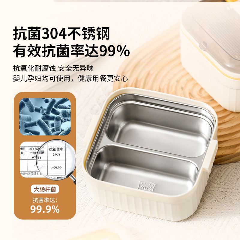 保温饭盒上班族不锈钢微波炉加热小巧便携餐盒迷你小型带饭便当盒