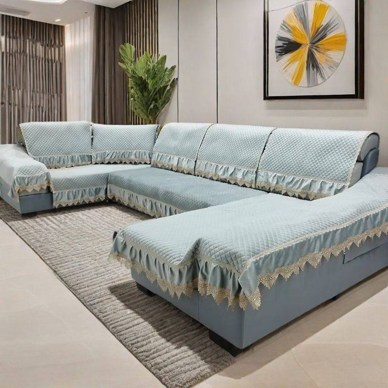 u型凹形4米大沙发坐垫套装加厚加绒沙发防滑垫子坐垫靠背扶手组,居家布艺,沙发垫,淘宝优惠券,粉丝福利购,淘宝优惠卷