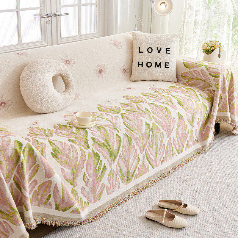 四季通用雪尼尔花朵沙发巾现代简约2025新款一片式巾沙发盖布全包,居家布艺,沙发垫,淘宝优惠券,粉丝福利购,淘宝优惠卷