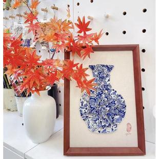 青花瓷手工diy瓷片拼画团建茶会沙龙暖场活动非遗传统手作材料包