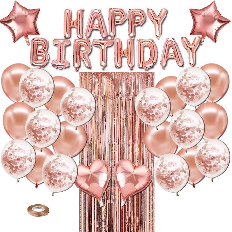 2Pack Metallic Foil Tinsel Fringe Curtain Birthday Wedding B