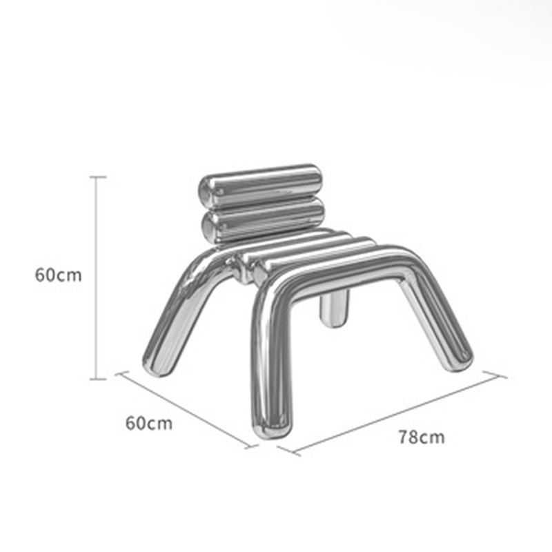 ins轻奢极简边几不锈钢家用换鞋凳客厅茶几服装店凳椅展示装饰