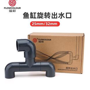 鱼缸旋转出水口360度旋转造浪底乱流出水鸭嘴喷头缸雨淋自转接头