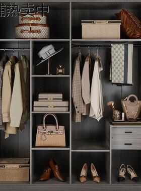 衣帽间软装搭配轻奢样板房包售楼处主卧衣柜饰品搭配衣服摆件套装