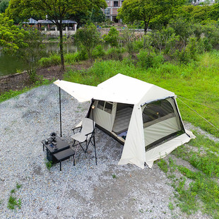 远古山野大号小屋帐篷天幕一体帐速开便携式折叠防晒防雨自动