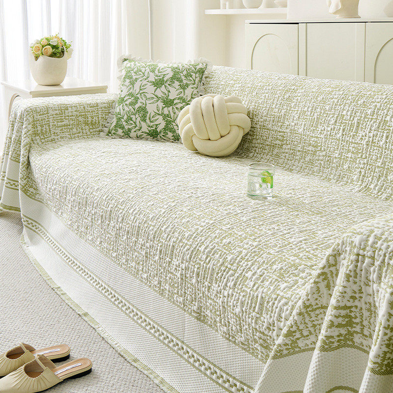 2025新款凉感凉豆豆沙发盖布巾全盖夏季沙发套罩冰丝坐垫防滑夏天