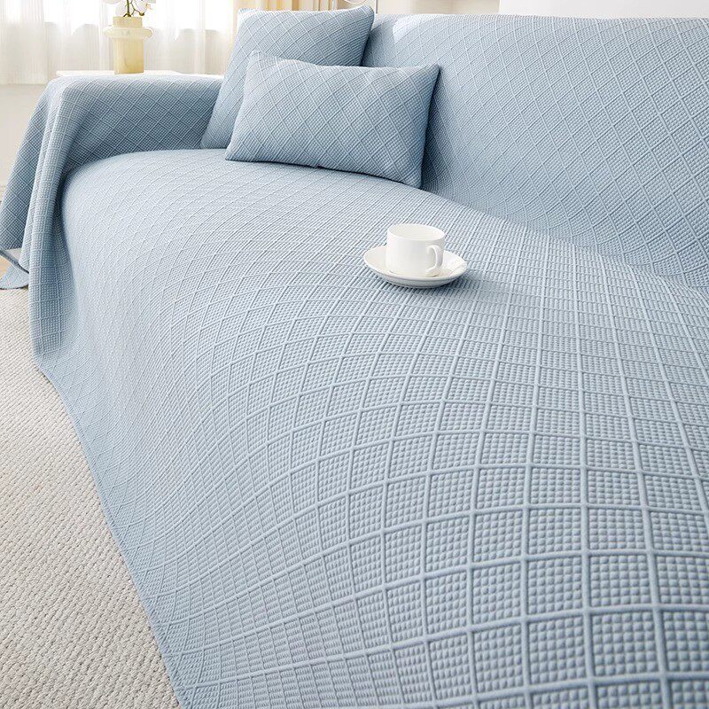 凉感冰丝沙发巾2025新款夏季凉席坐垫一片式防尘全盖沙发套罩坐垫