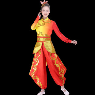 打鼓服演出服舞龍舞獅服裝 男女成人舞蹈秧歌服鑼鼓腰鼓武術(shù)練功服