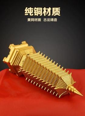黄铜文昌塔摆件13层9层十三层九层工艺品纯家居书房文昌塔2023新