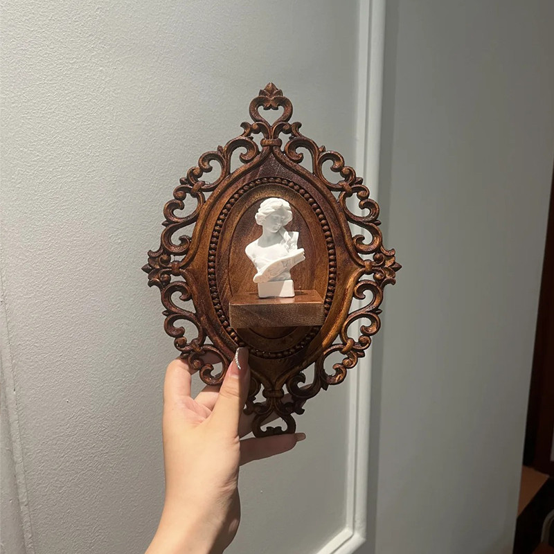 中古风装饰画壁挂灯复古东阳木雕立体墙饰挂件走廊玄关氛围感图片