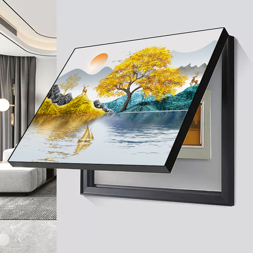 电表箱装饰画免打孔现代简约配电