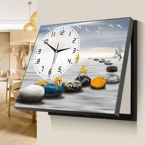 可定制带静音钟表免打孔安装