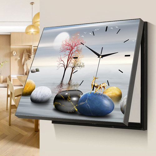 可定制带静音钟表免打孔安装