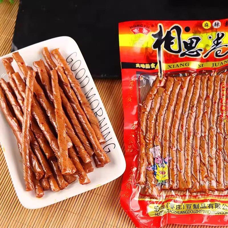 宏昱相思卷辣条120g小豆筋条豆皮卷老式豆干制品休闲8090怀旧零食