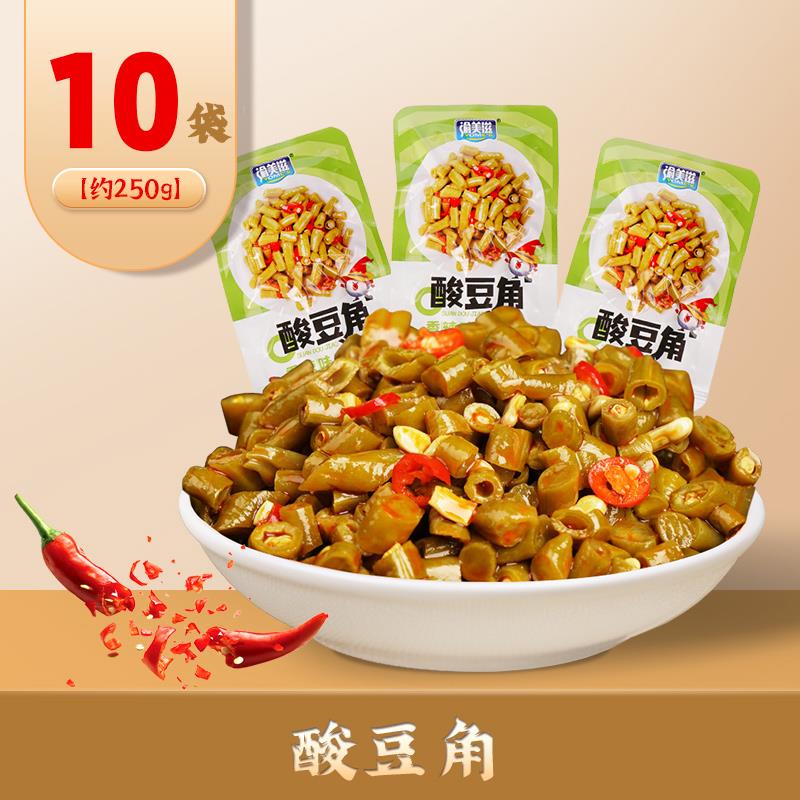 酸豆角下饭菜榨菜小包装粥小菜酸豇豆腌湖南特产酸辣开胃袋装咸菜