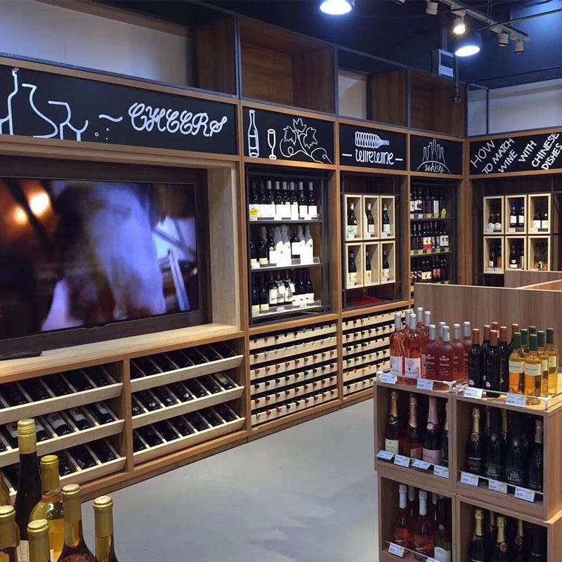 中高端私家庄园红酒洋酒储藏展架各种酒类陈列架