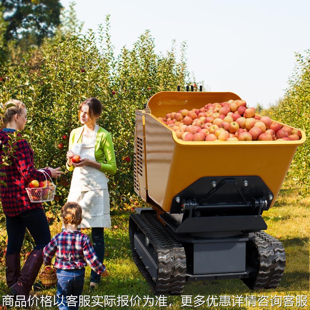 出口欧洲家用果园履带翻斗车 左右旋转运输车高效便捷农用装卸用