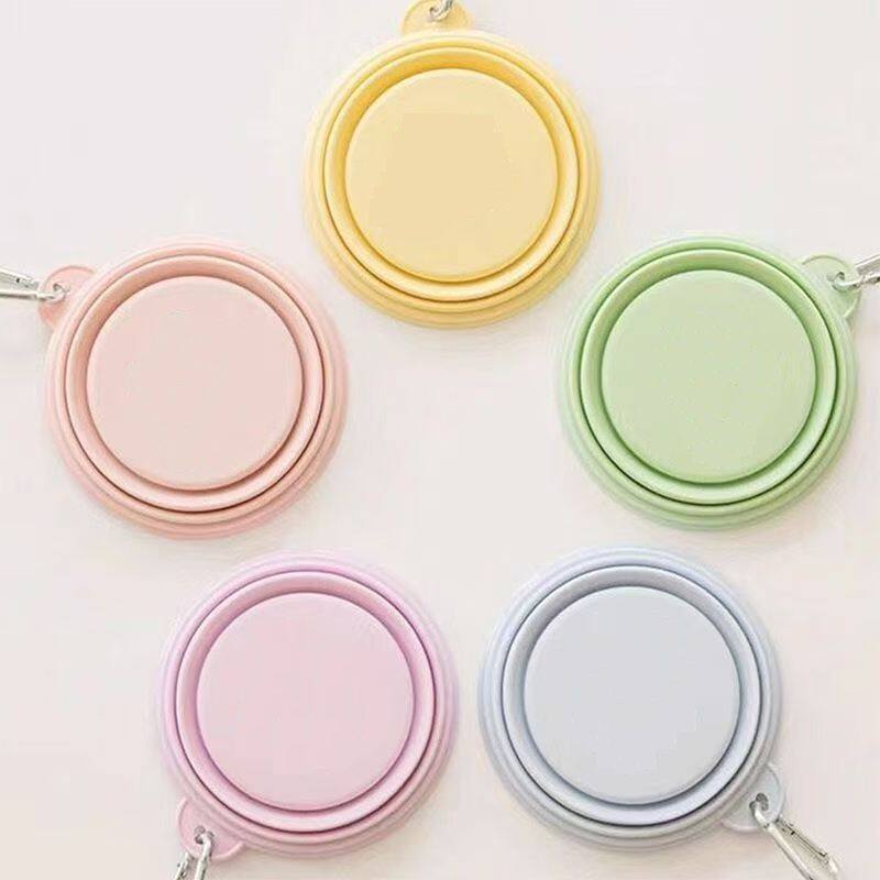 马卡龙折叠碗狗狗外出便携式狗碗户外饮水食盆狗狗外出饮水杯