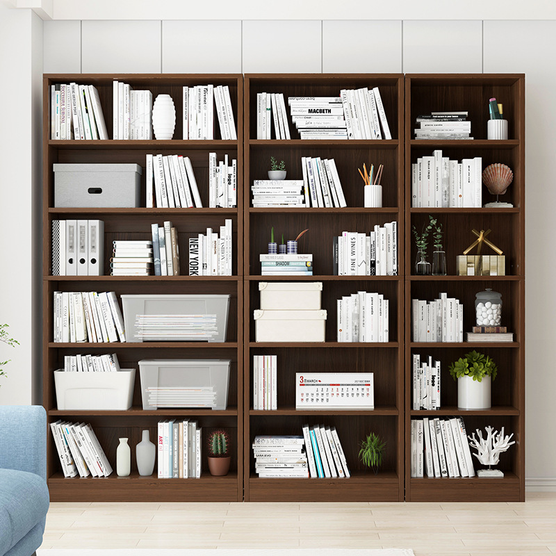 家用书架落地家用多层放书本架置物架组合书柜飘窗储物柜客厅隔断