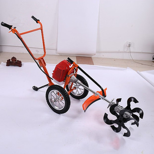 汽油割草机1.4匹人力手推式 割灌机松土机除草机割草机汽油微耕机