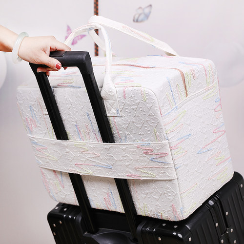 旅行包女大容量收纳袋手提便捷待产包可套拉杆箱短途衣服行李袋子