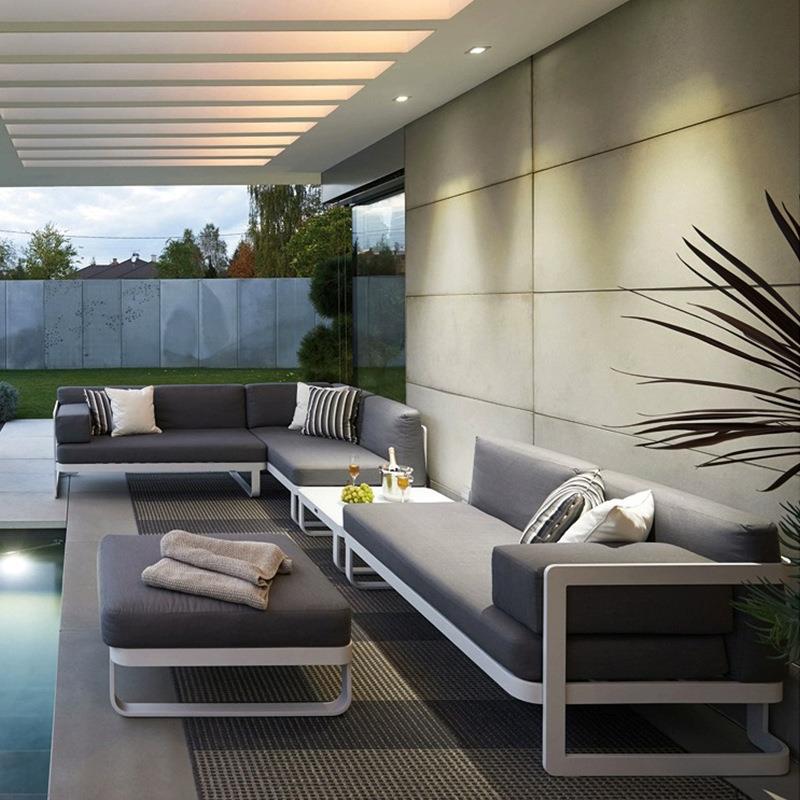 户外庭院沙发防水防晒阳光房露台花园阳台休闲露天室外铝合金沙发